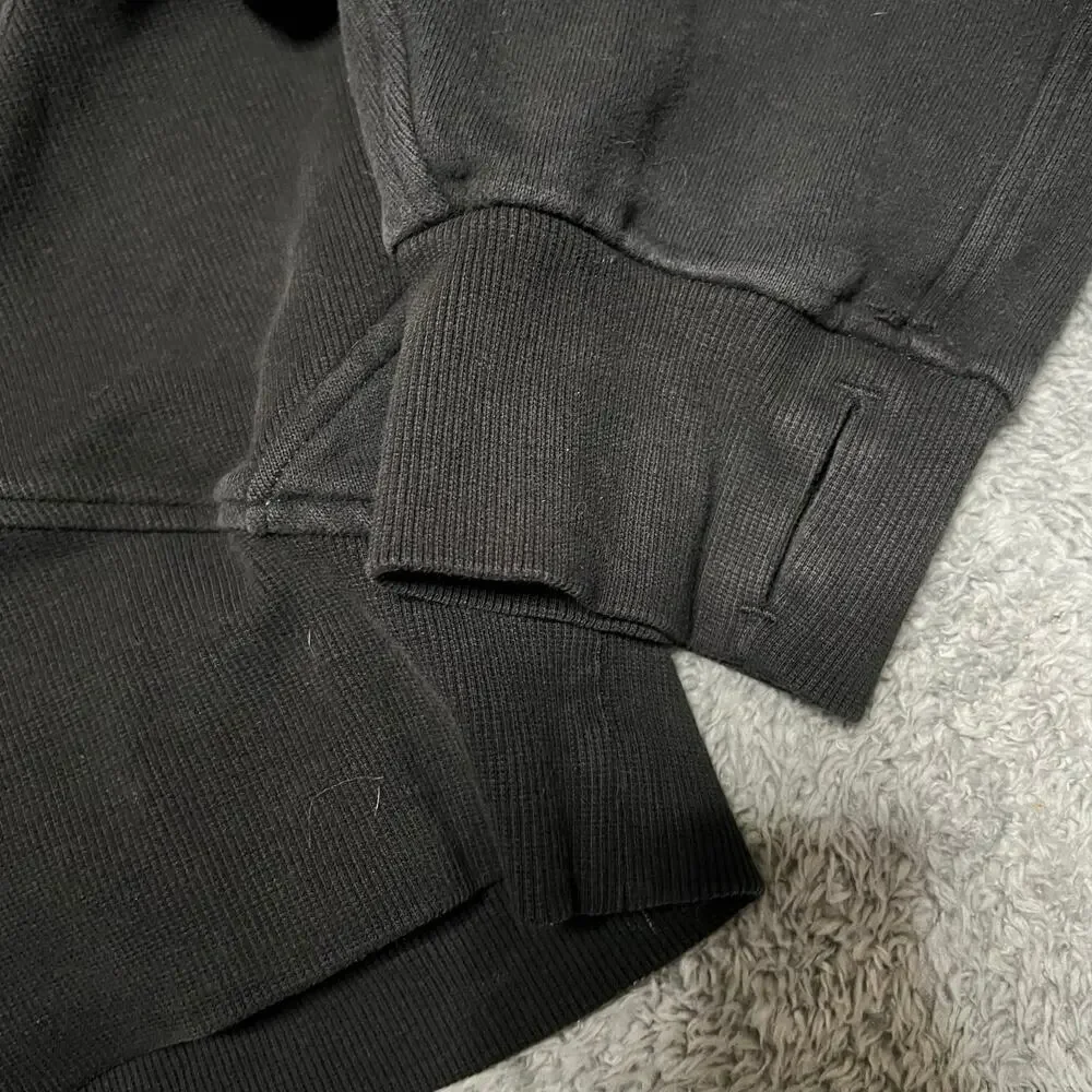 Lululemon Scuba Oversized 1/2 Zip Hoodie Womens XL XXL Black Cropped RVU